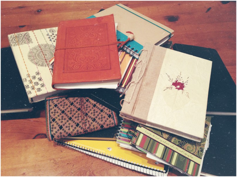 I wasn't kidding. If you look closely, I bet you'll figure out my favorite style of journal. (Hint: Moleskine)